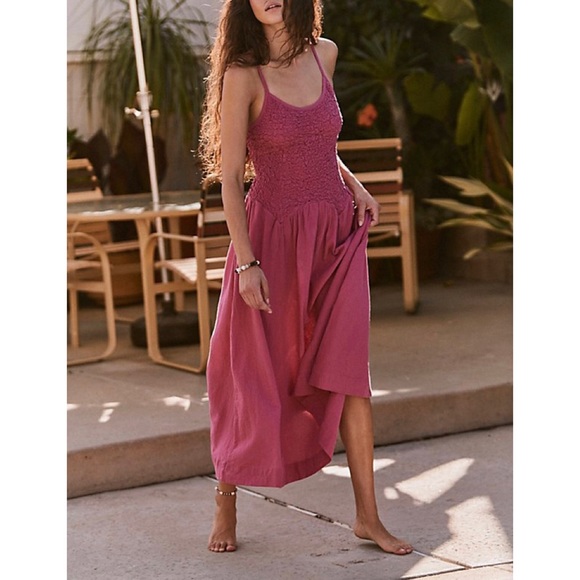 Free People Dresses & Skirts - Free people summer chapter midi dress daphne rose pink